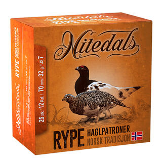 Nitedals Rype 12/70 US7 32 g Blypatron spesielt egnet til rypejakt